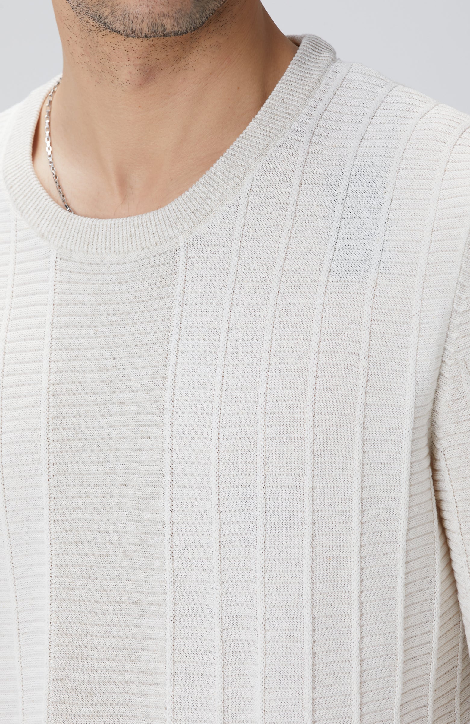 MEN'S Natural Patterned Knitwear Sweater