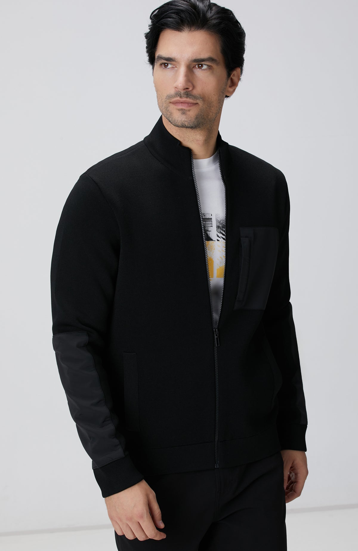 MEN'S N-Tech Black Knit Coat