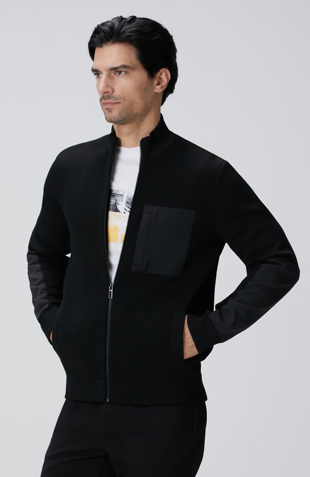 MEN'S N-Tech Black Knit Coat