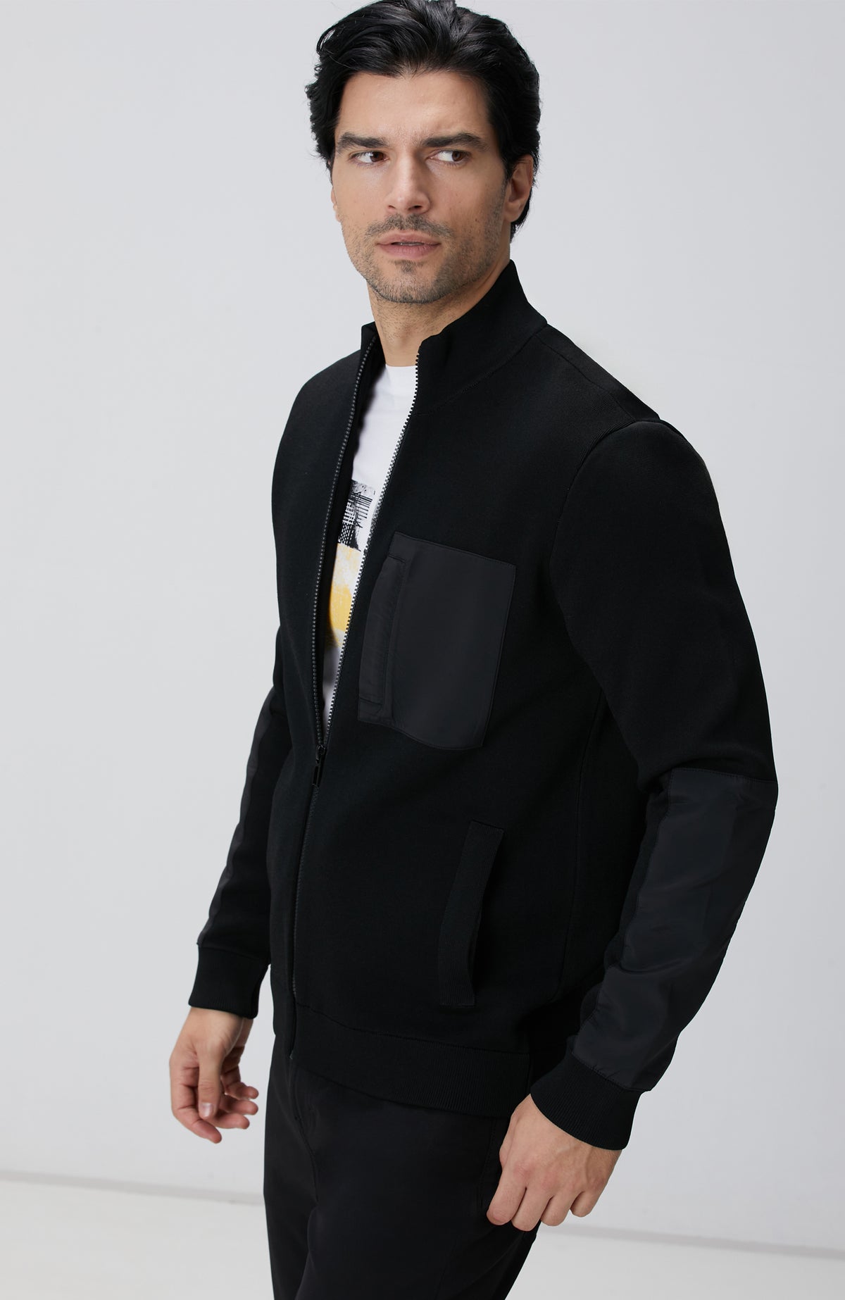 MEN'S N-Tech Black Knit Coat