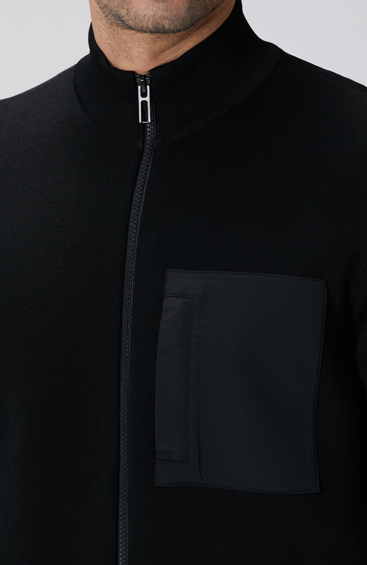MEN'S N-Tech Black Knit Coat