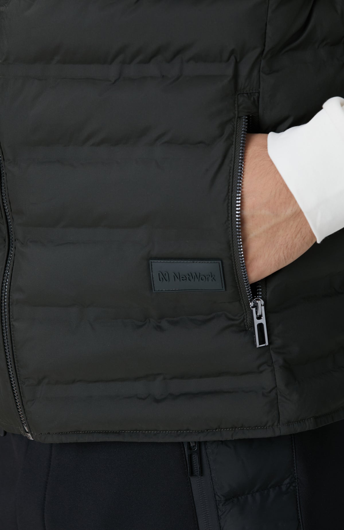 MEN'S Khaki Puffer Casual Vest