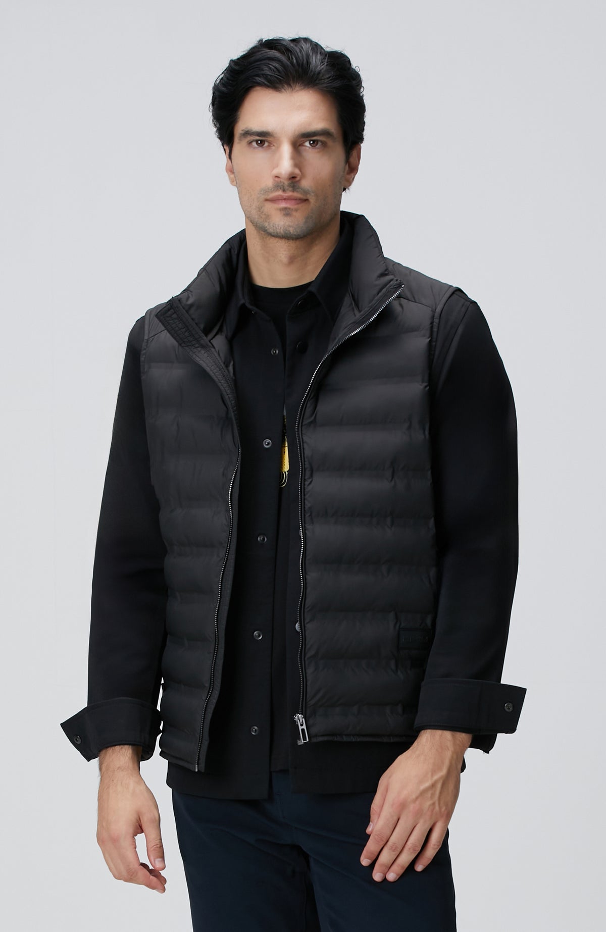 MEN'S Black Puffer Casual Vest