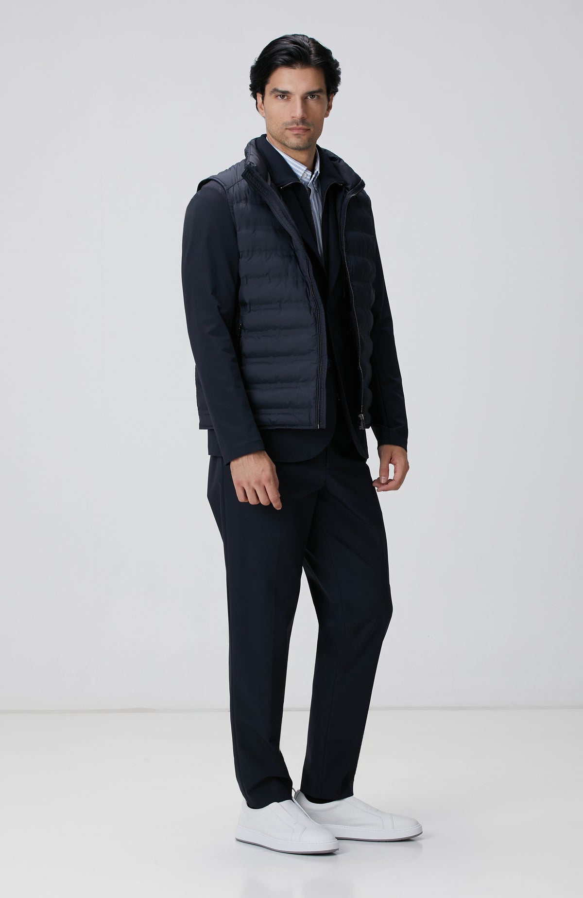 MEN'S Navy Blue Puffer Casual Vest