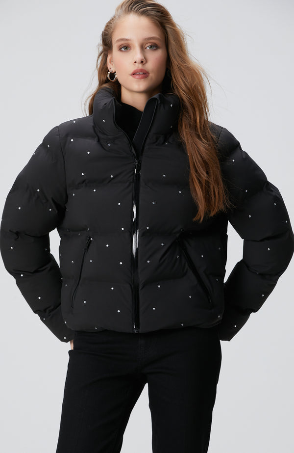 WOMEN'S Black Stone Puffer Coat