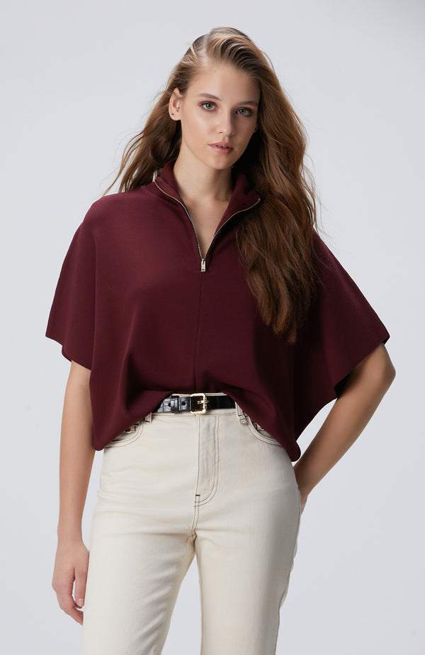 WOMEN'S Cherry Loose Form Basic Knit Sweater