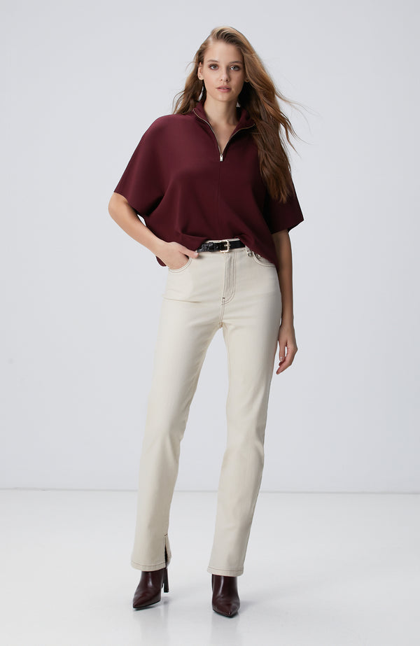 WOMEN'S Cherry Loose Form Basic Knit Sweater