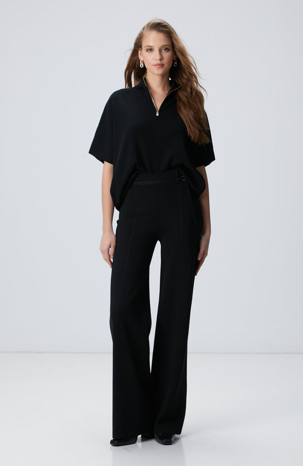 WOMEN'S Black Loose Form Basic Knitwear Pants