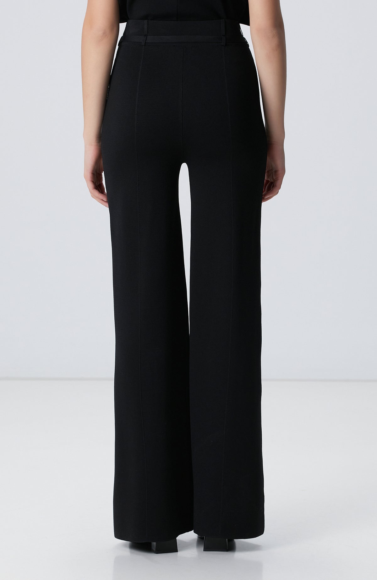 WOMEN'S Black Loose Form Basic Knitwear Pants