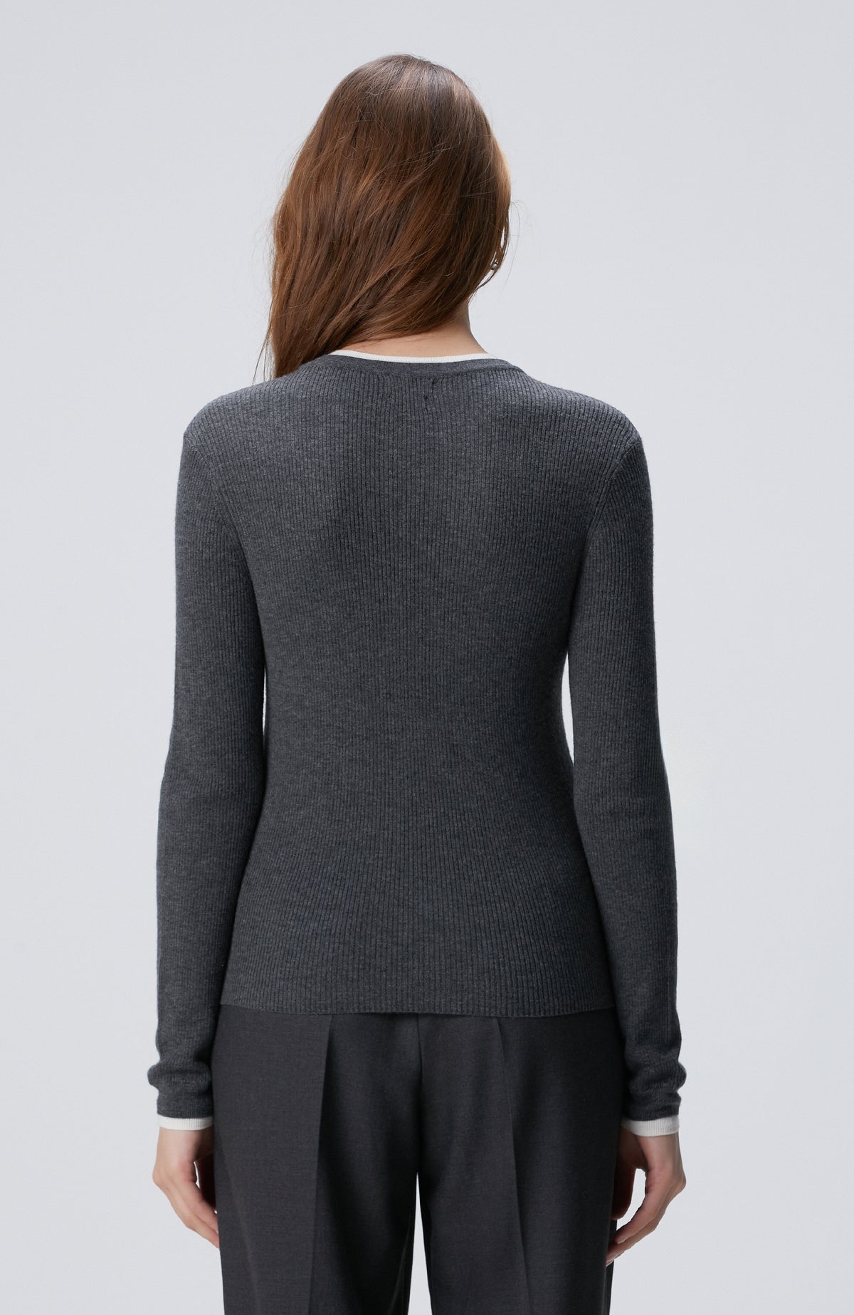WOMEN'S Gray Melange Sweater