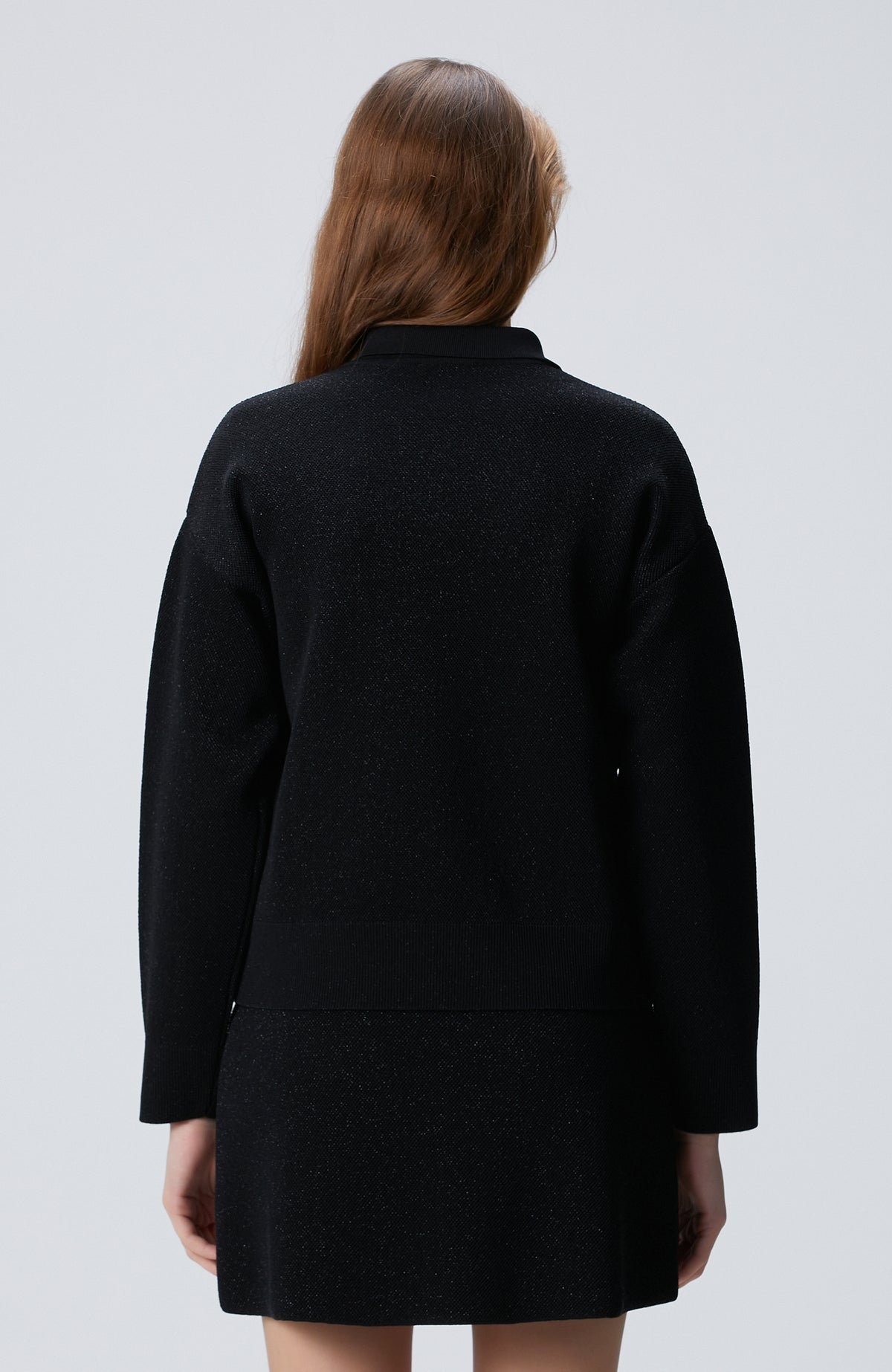 WOMEN'S Black Glitter Knit Jacket