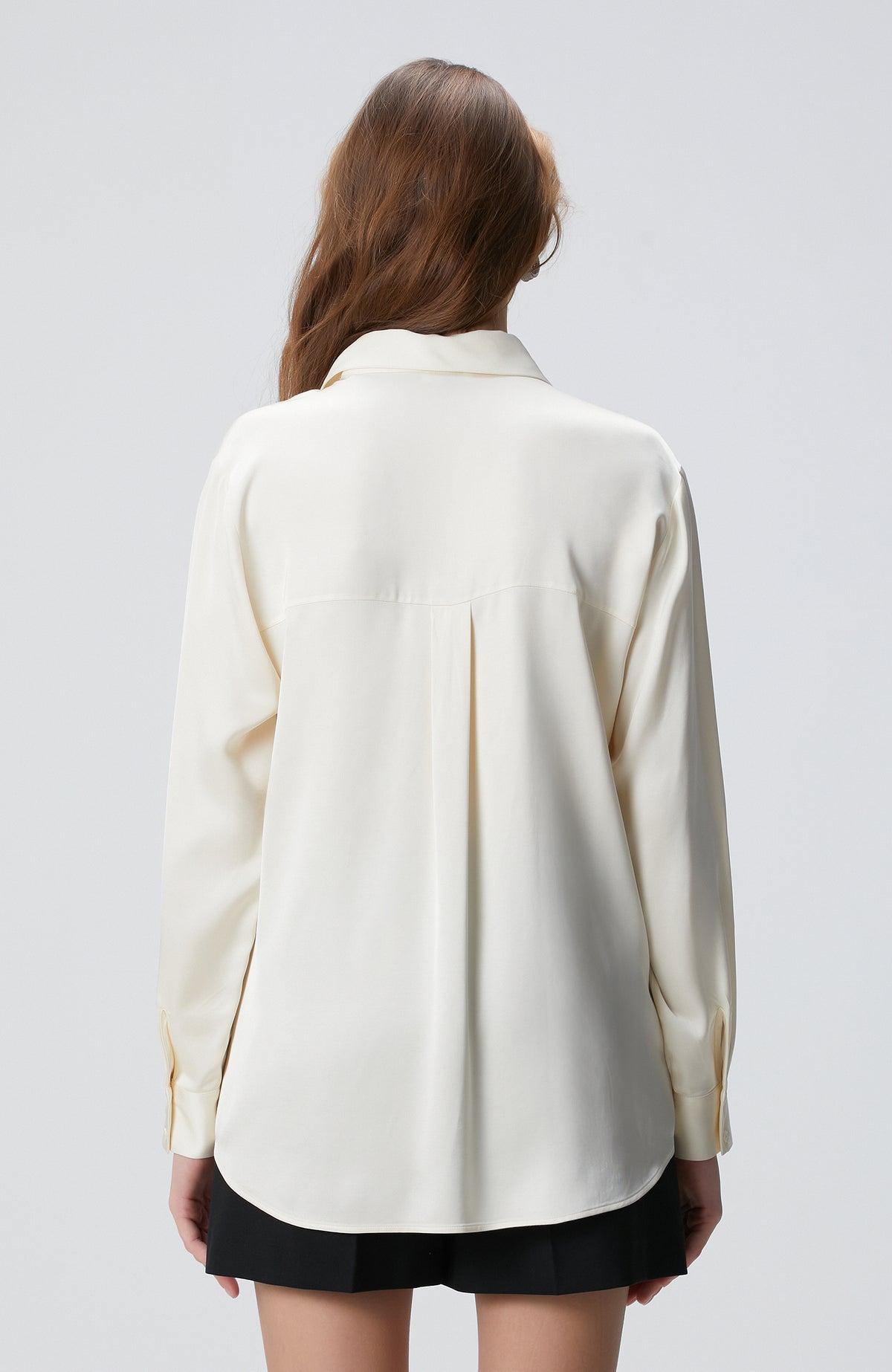 WOMEN'S Off-White Satin Shirt