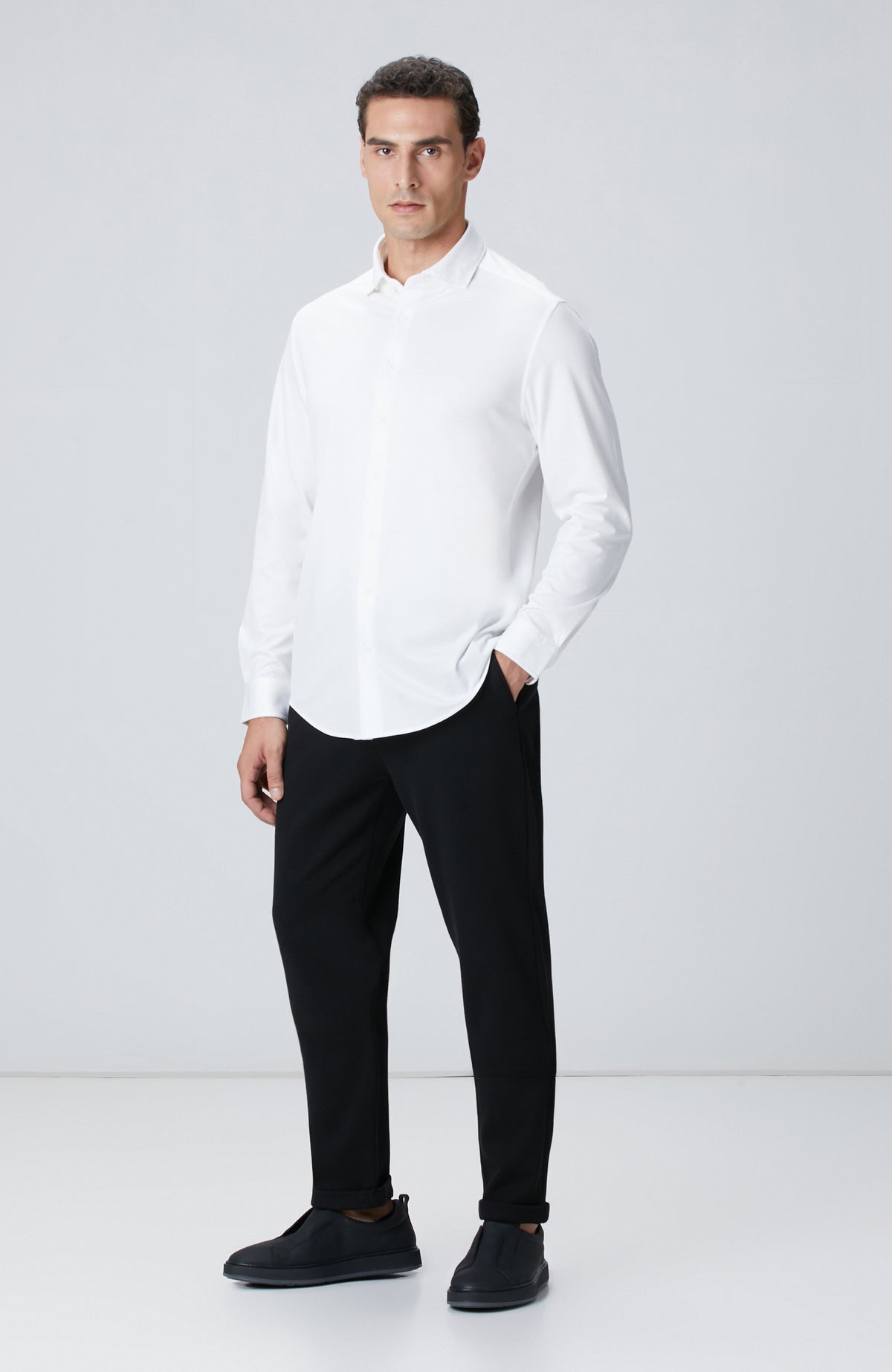 MEN'S N-Tech White Knitted Shirt