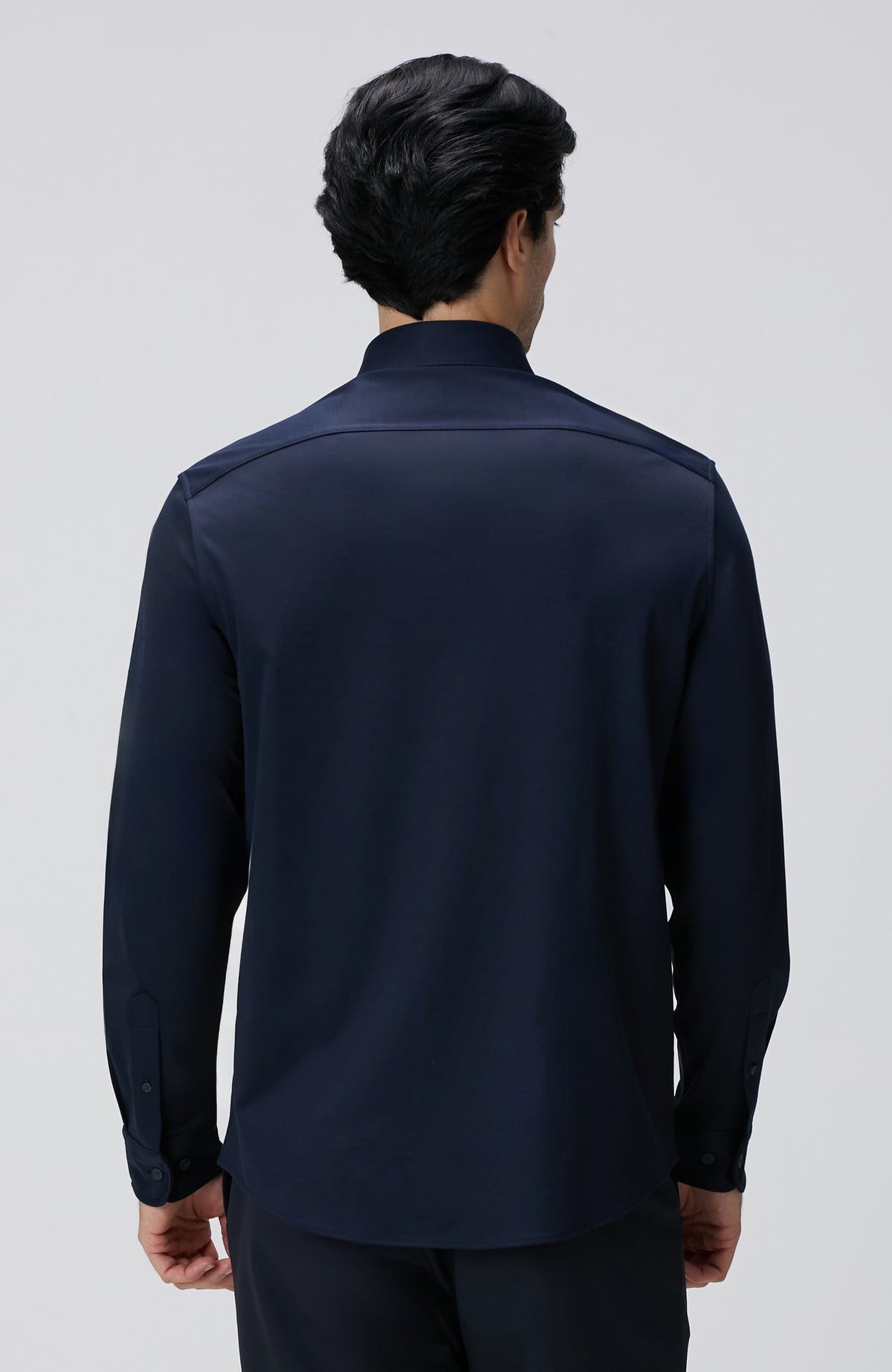 MEN'S Navy Blue Knitted Shirt
