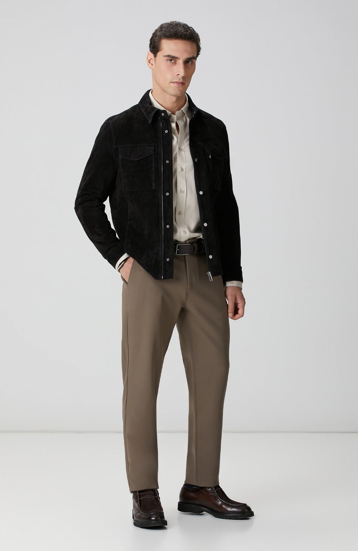 MEN'S Beige Lyocell Shirt