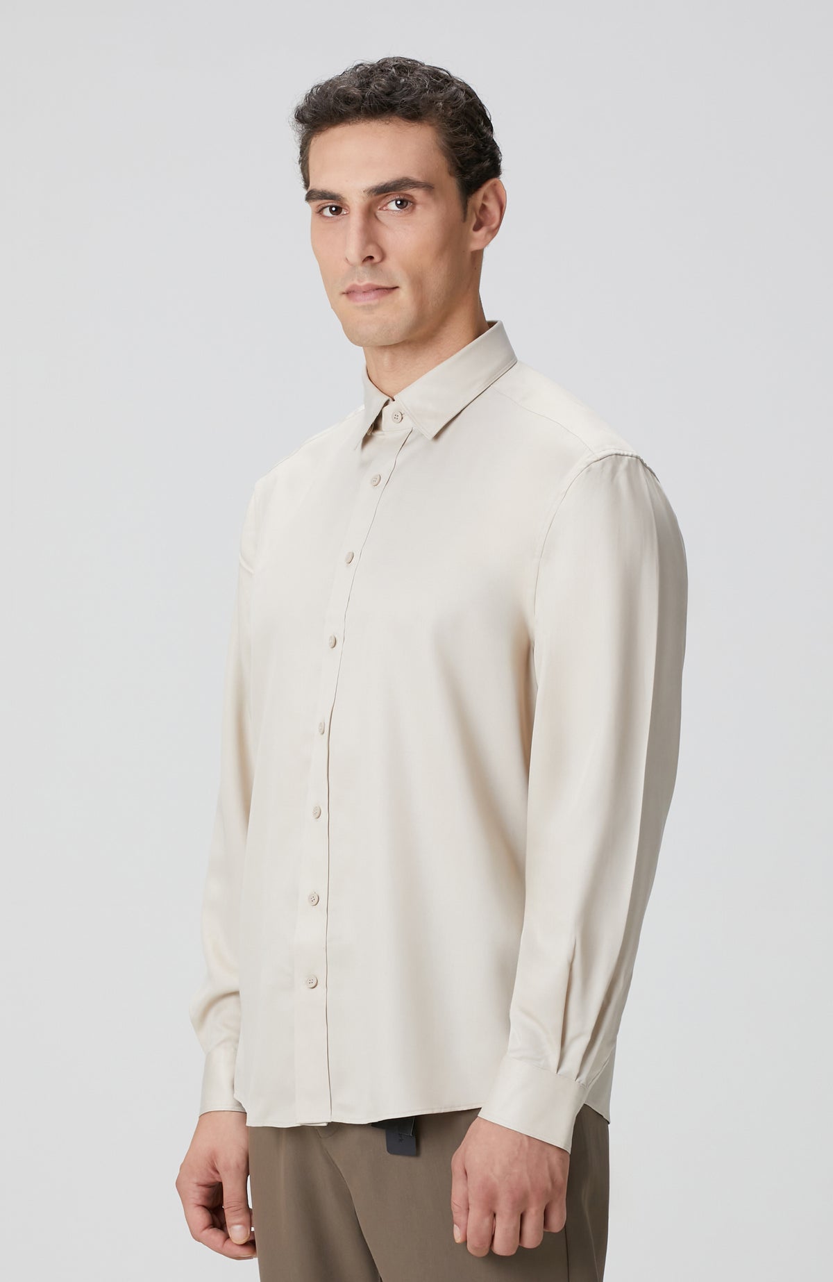 MEN'S Beige Lyocell Shirt