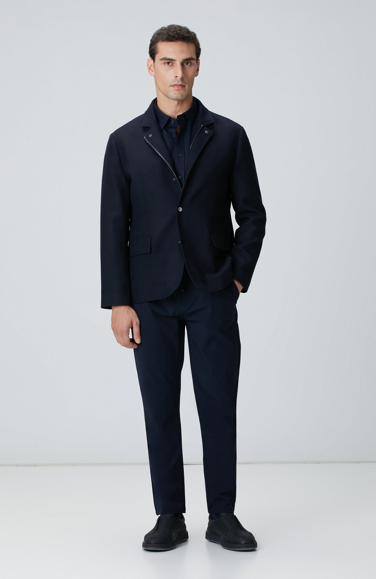MEN'S Navy Blue Lyocell Shirt