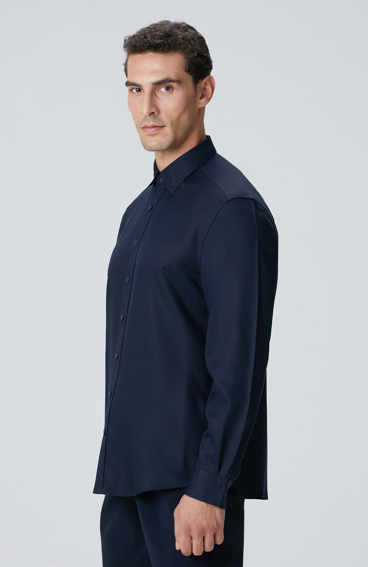 MEN'S Navy Blue Lyocell Shirt