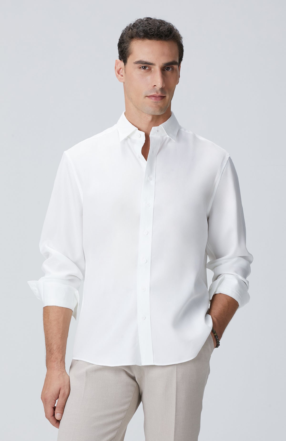 MEN'S White Lyocell Shirt