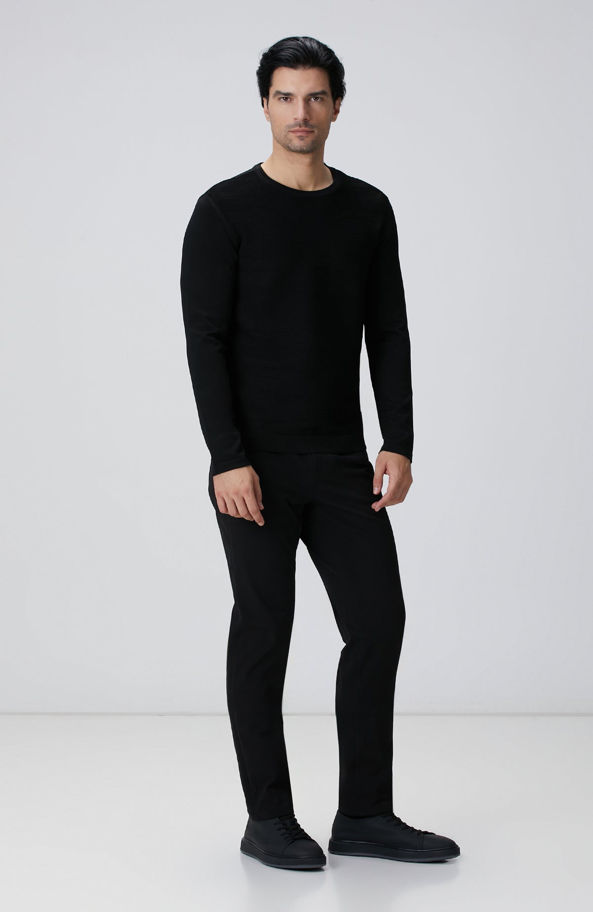 MEN'S N-Tech Black Jacquard Sweater