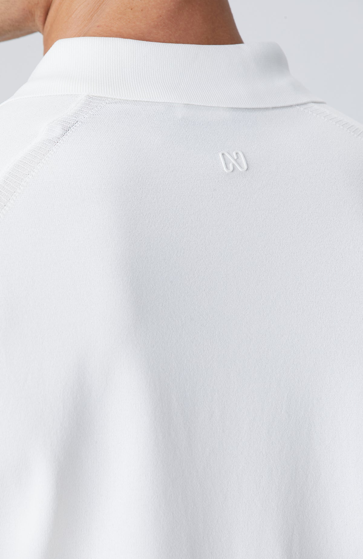 MEN'S Off-White Polo Neck Knit Sweater