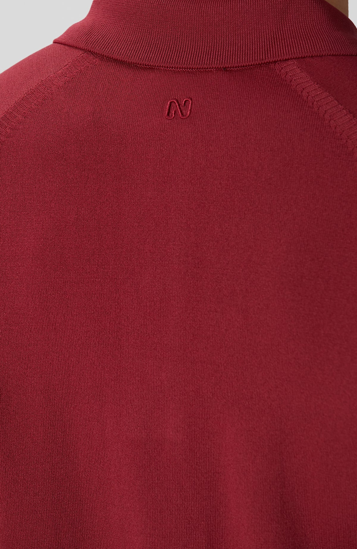 MEN'S Burgundy Polo Neck Knitwear Sweater