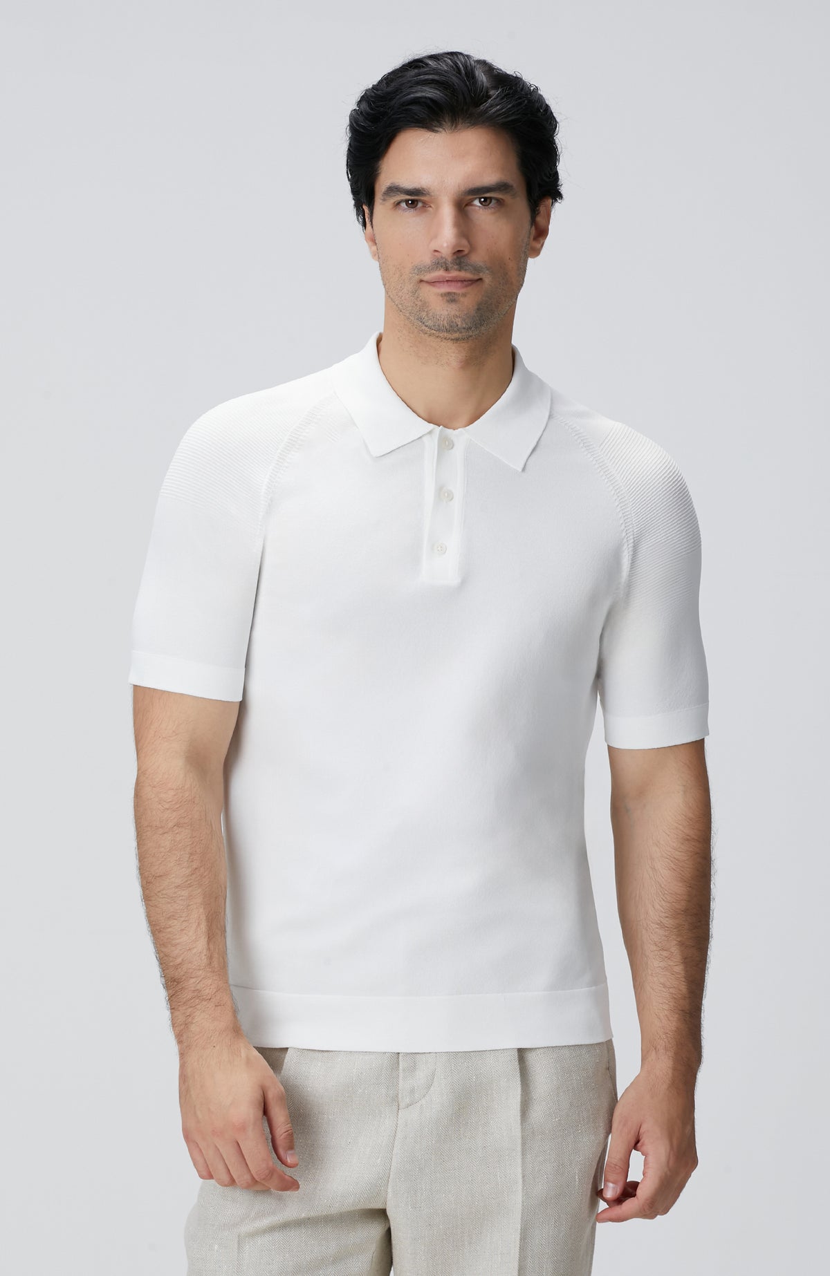 MEN'S White Knit Sweater