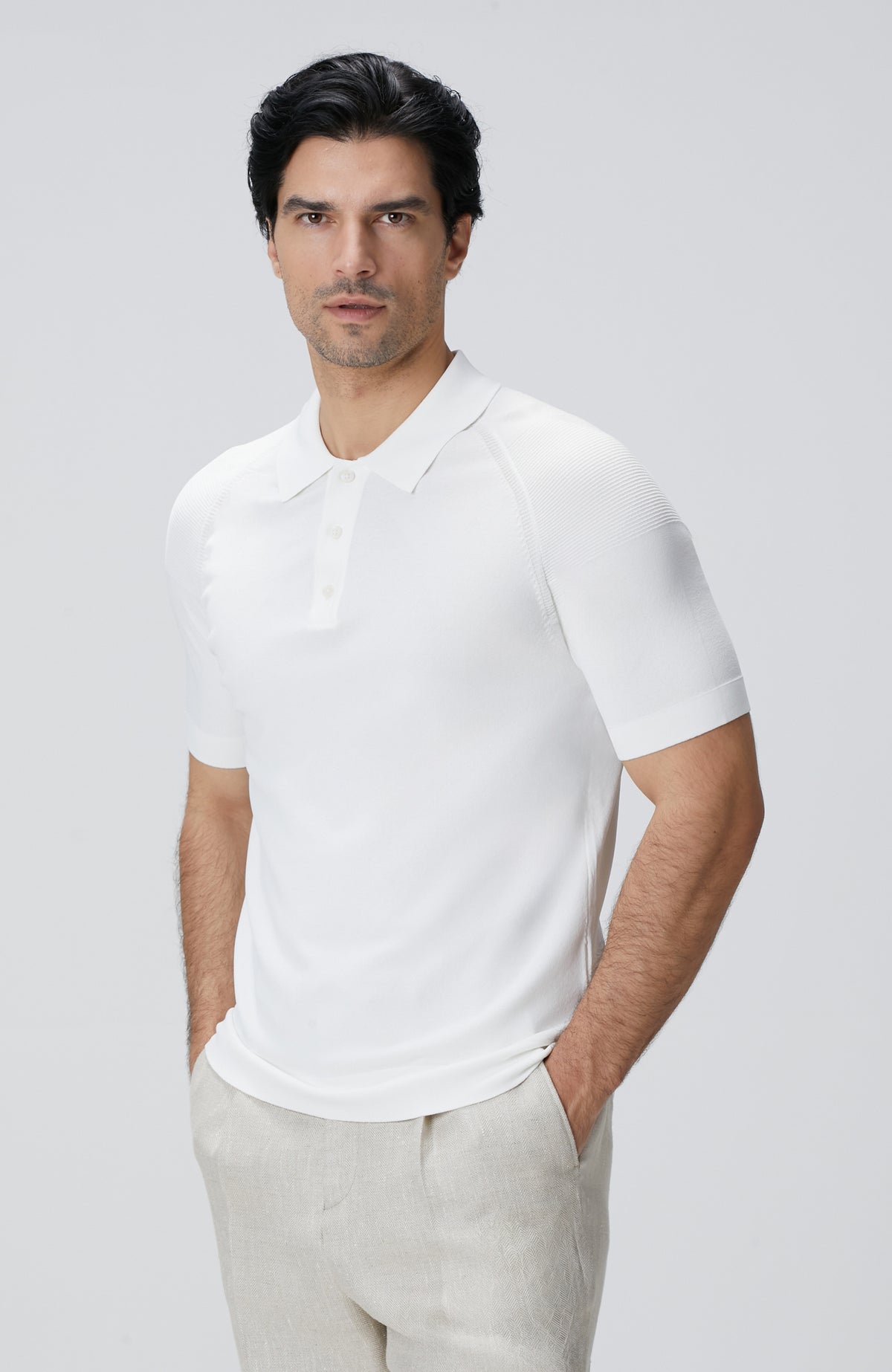 MEN'S White Knit Sweater