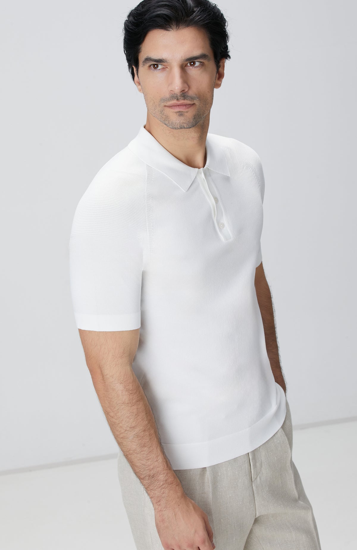 MEN'S White Knit Sweater