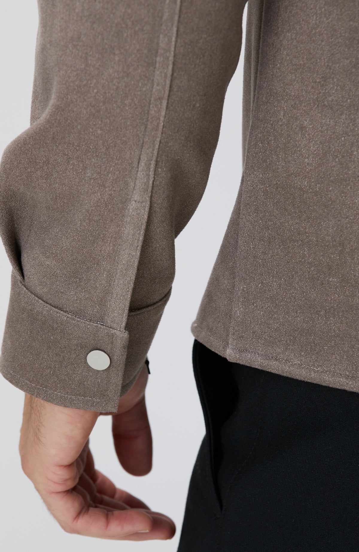 MEN'S Mink Suede Look Outer Shirt
