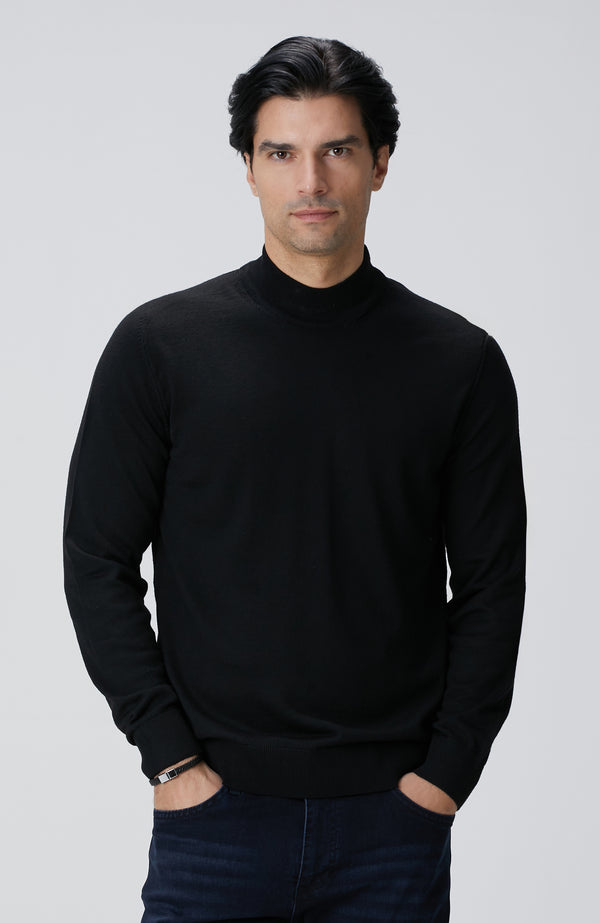 MEN'S Black Wool Blend Sweater