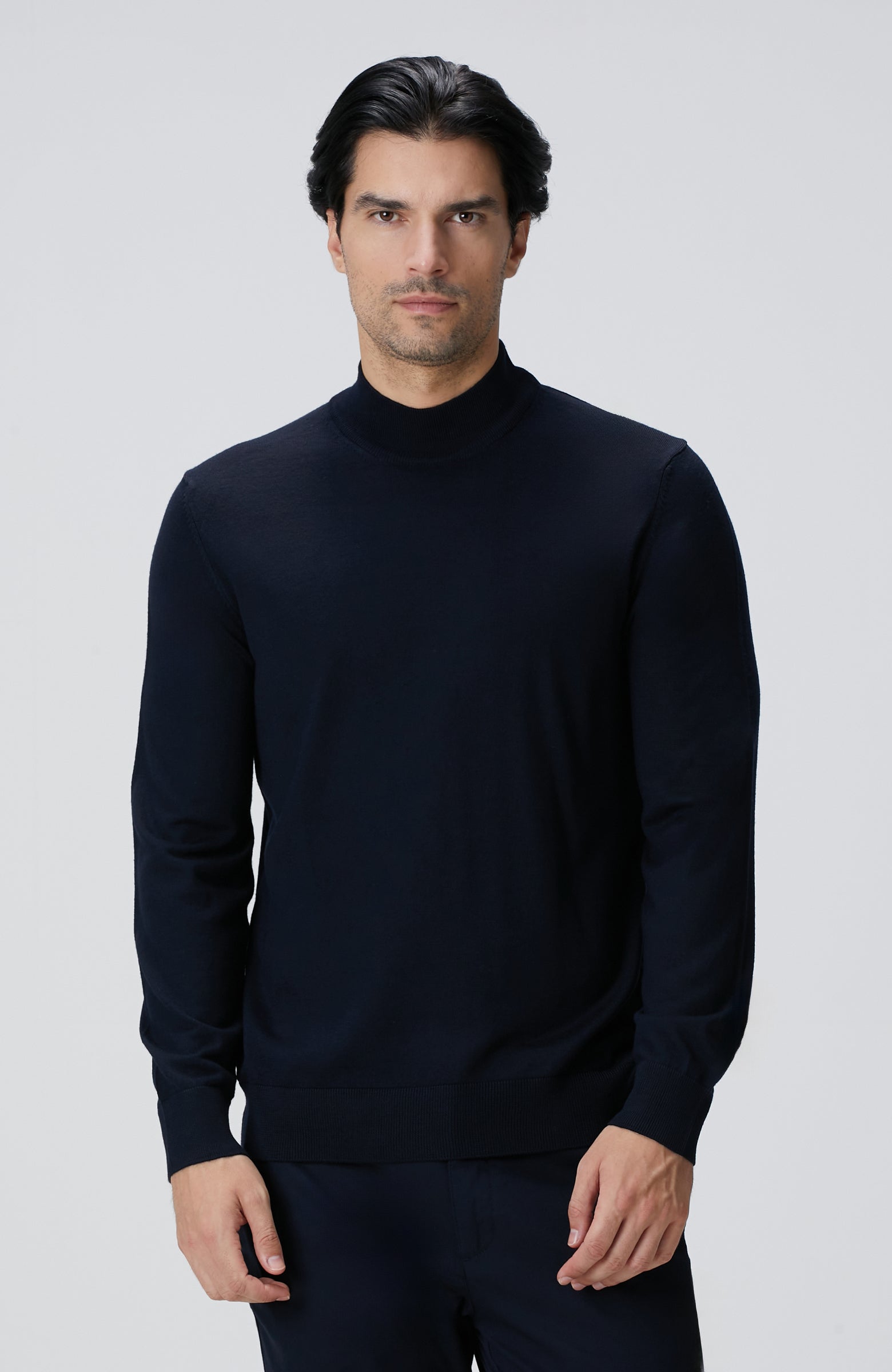 MEN'S Navy Blue Wool Blend Sweater