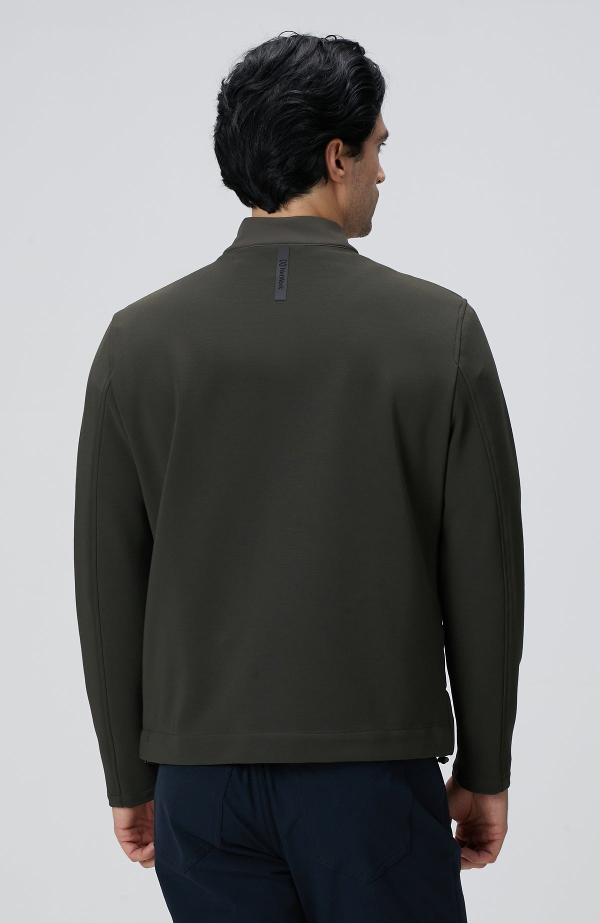 MEN'S Khaki Knit Sleeve Coat