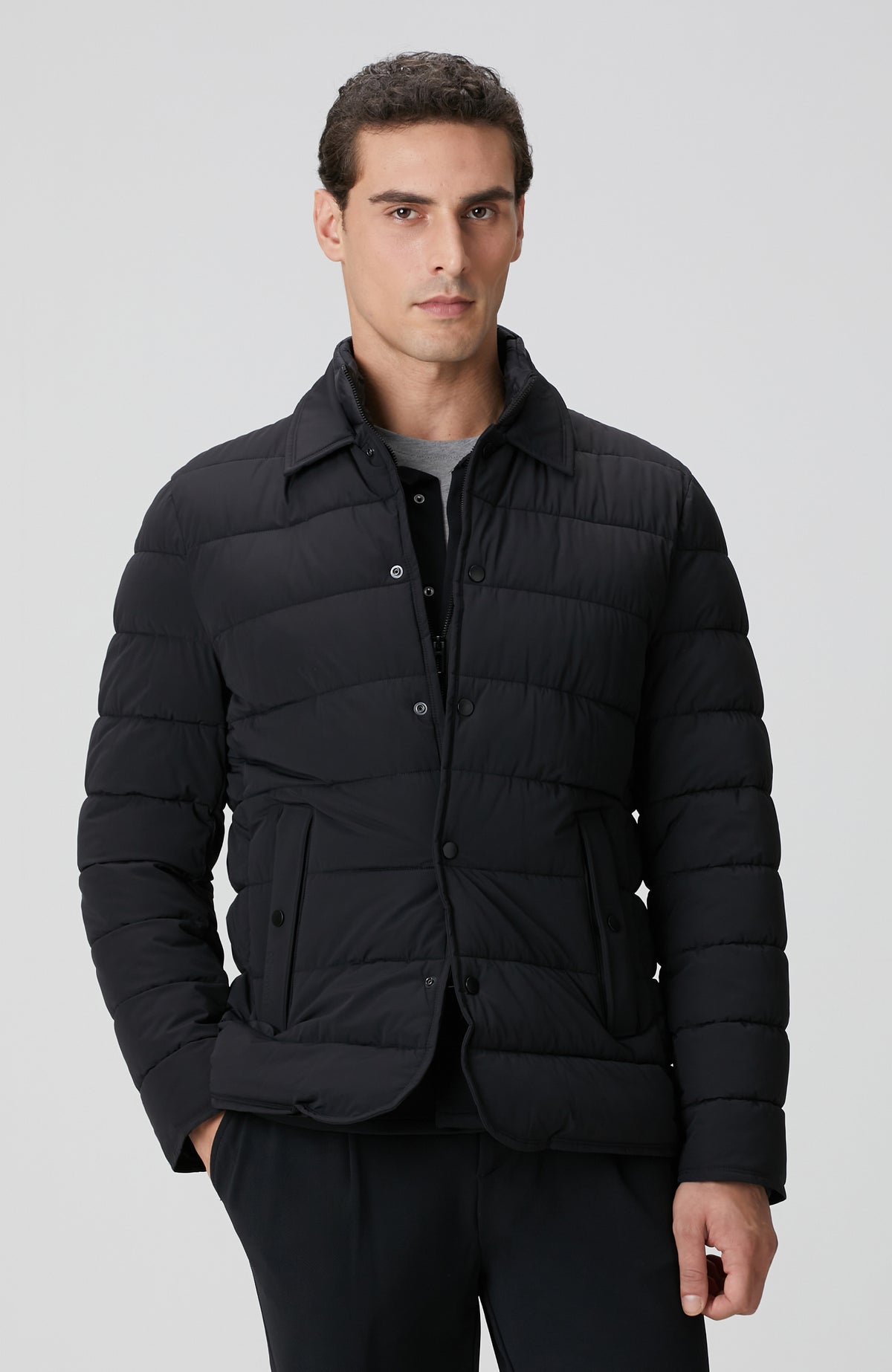 MEN'S Black Puffer Coat Jacket
