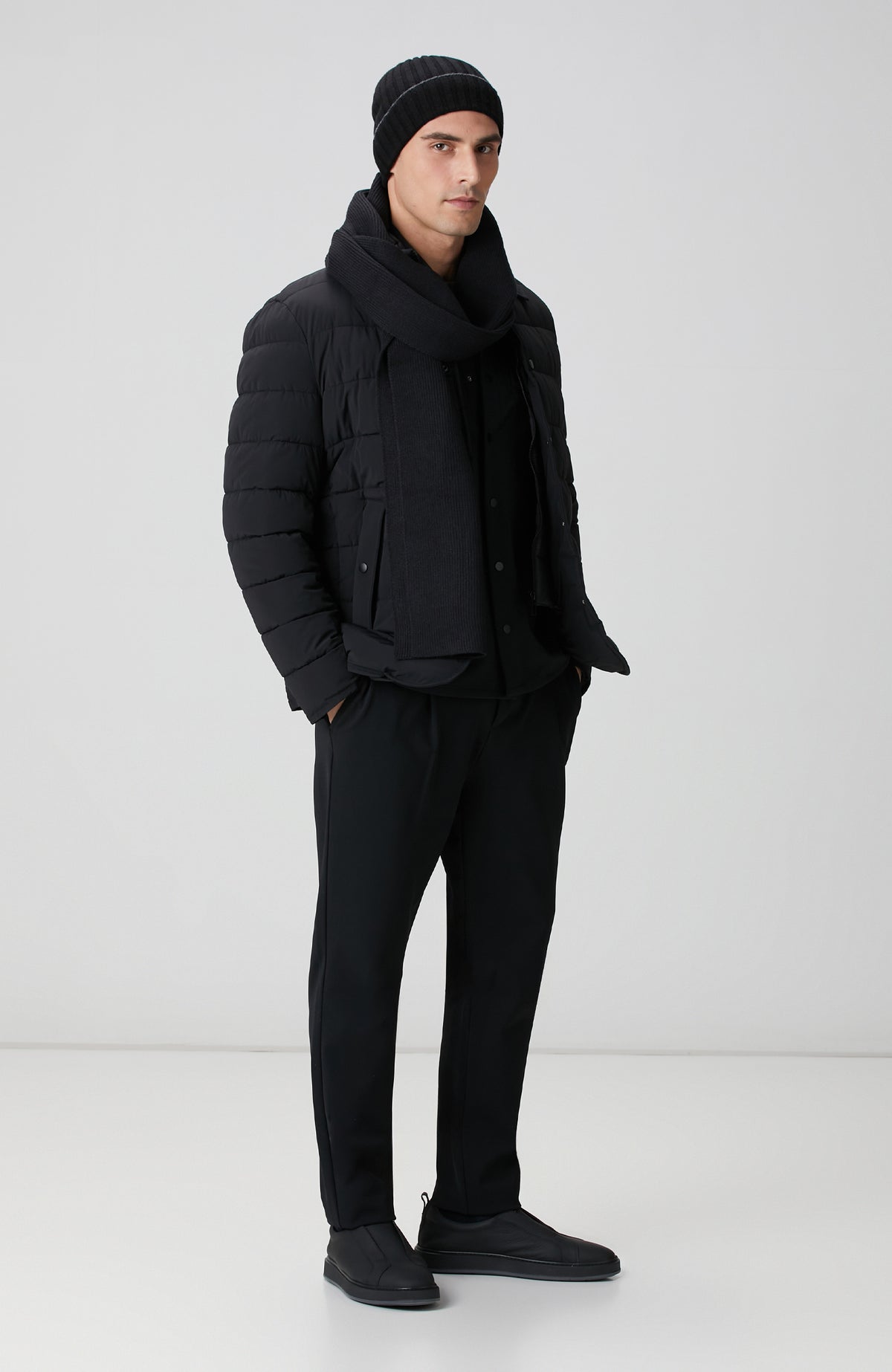 MEN'S Black Puffer Coat Jacket