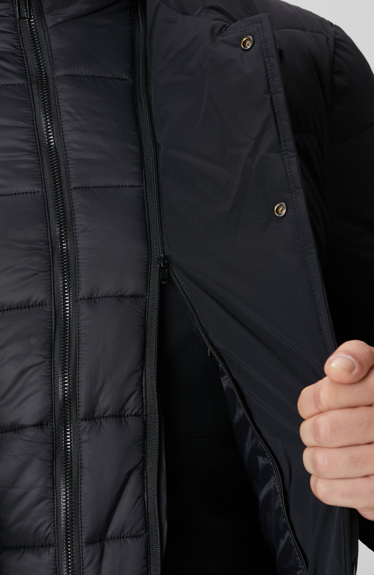 MEN'S Black Puffer Coat Jacket