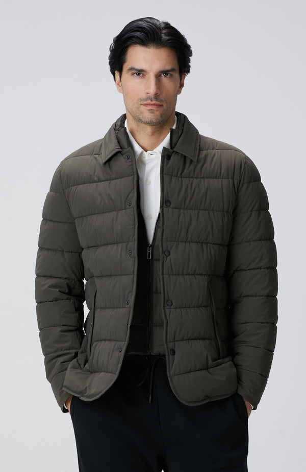 MEN'S Khaki Puffer Coat Jacket