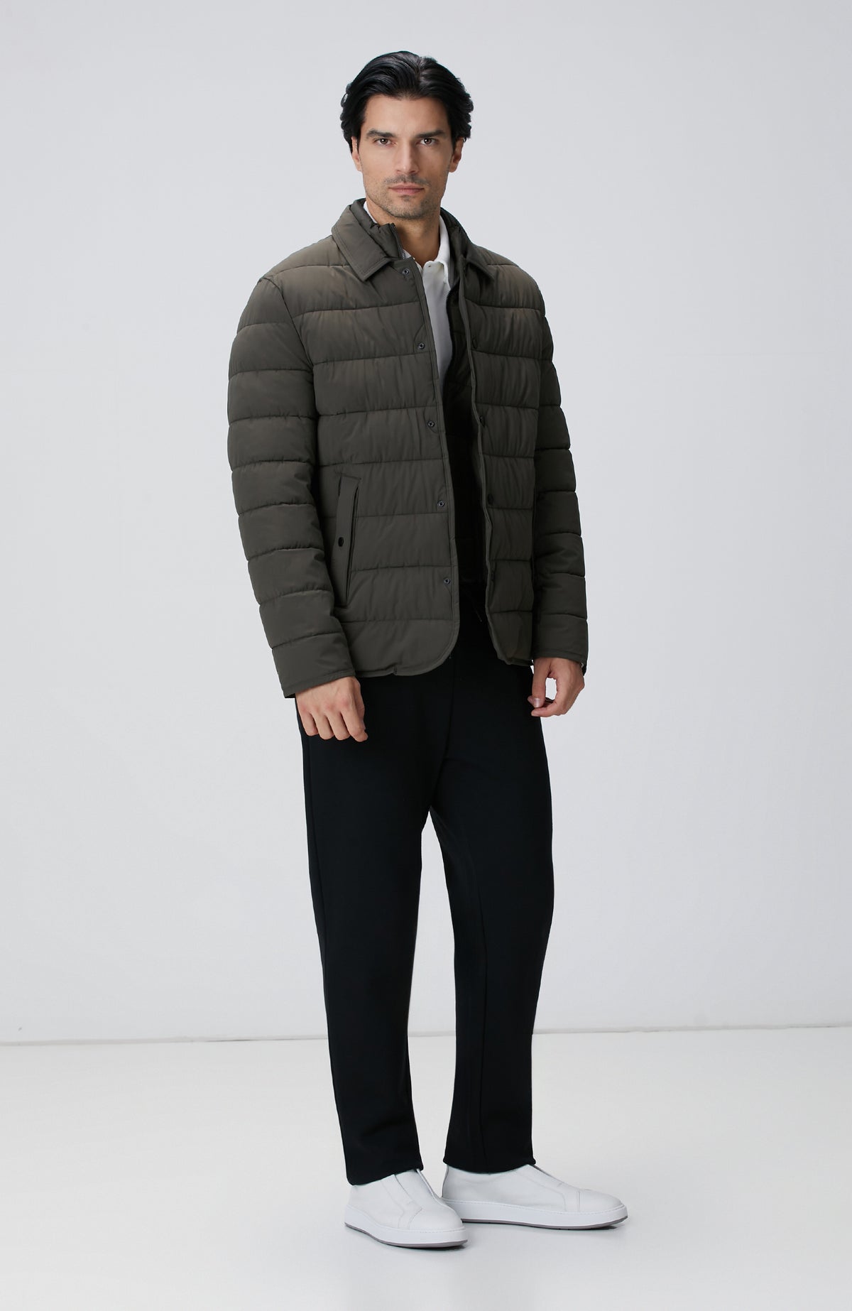 MEN'S Khaki Puffer Coat Jacket