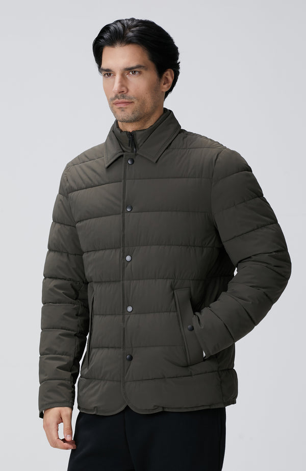 MEN'S Khaki Puffer Coat Jacket