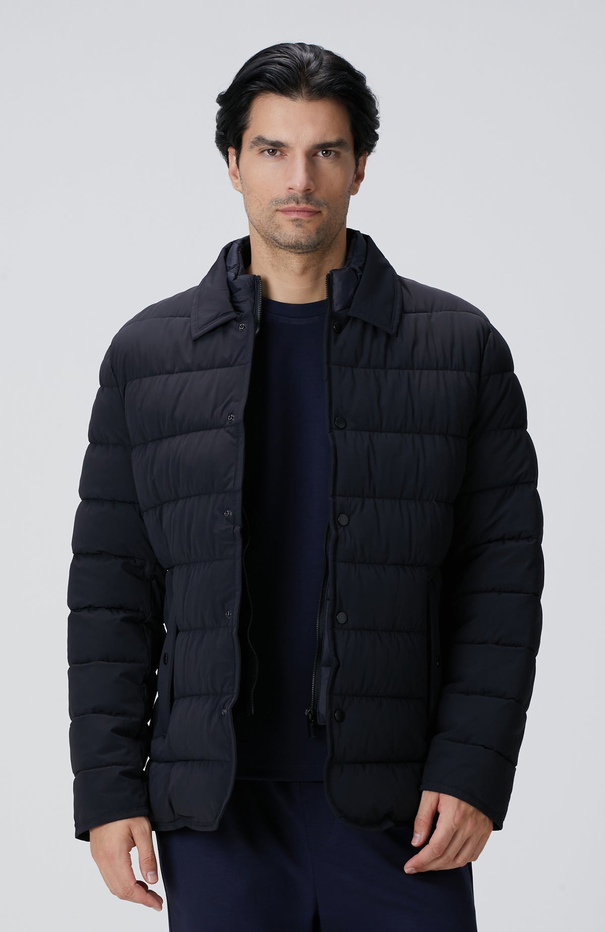 MEN'S Navy Blue Puffer Coat Jacket