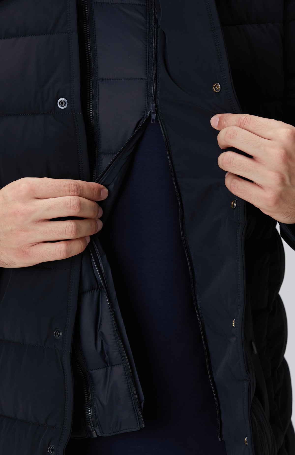 MEN'S Navy Blue Puffer Coat Jacket