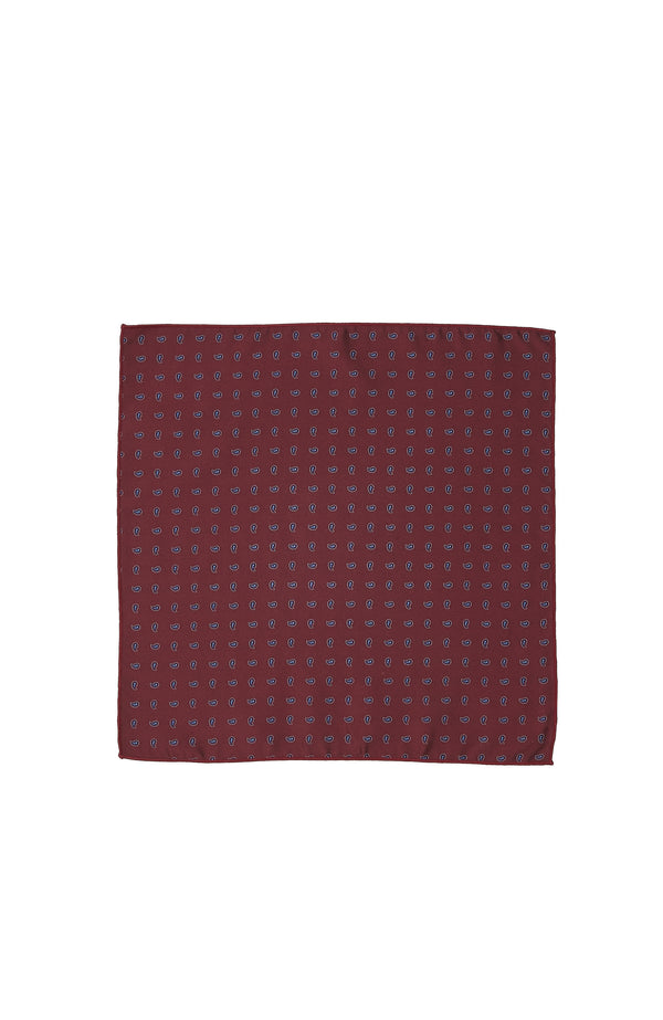 MEN'S Burgundy Shawl Patterned Handkerchief
