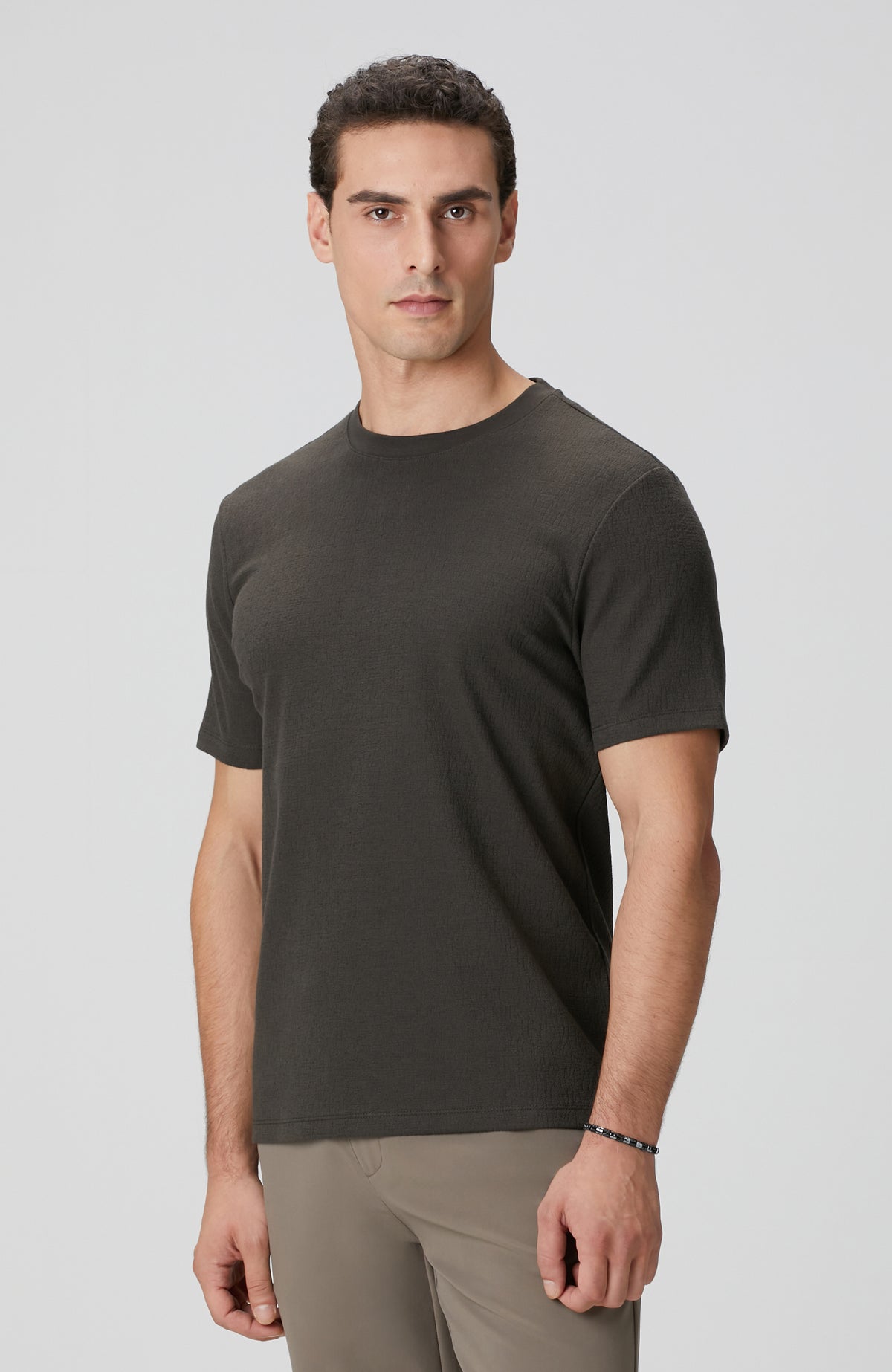 MEN'S Khaki Jacquard T-shirt