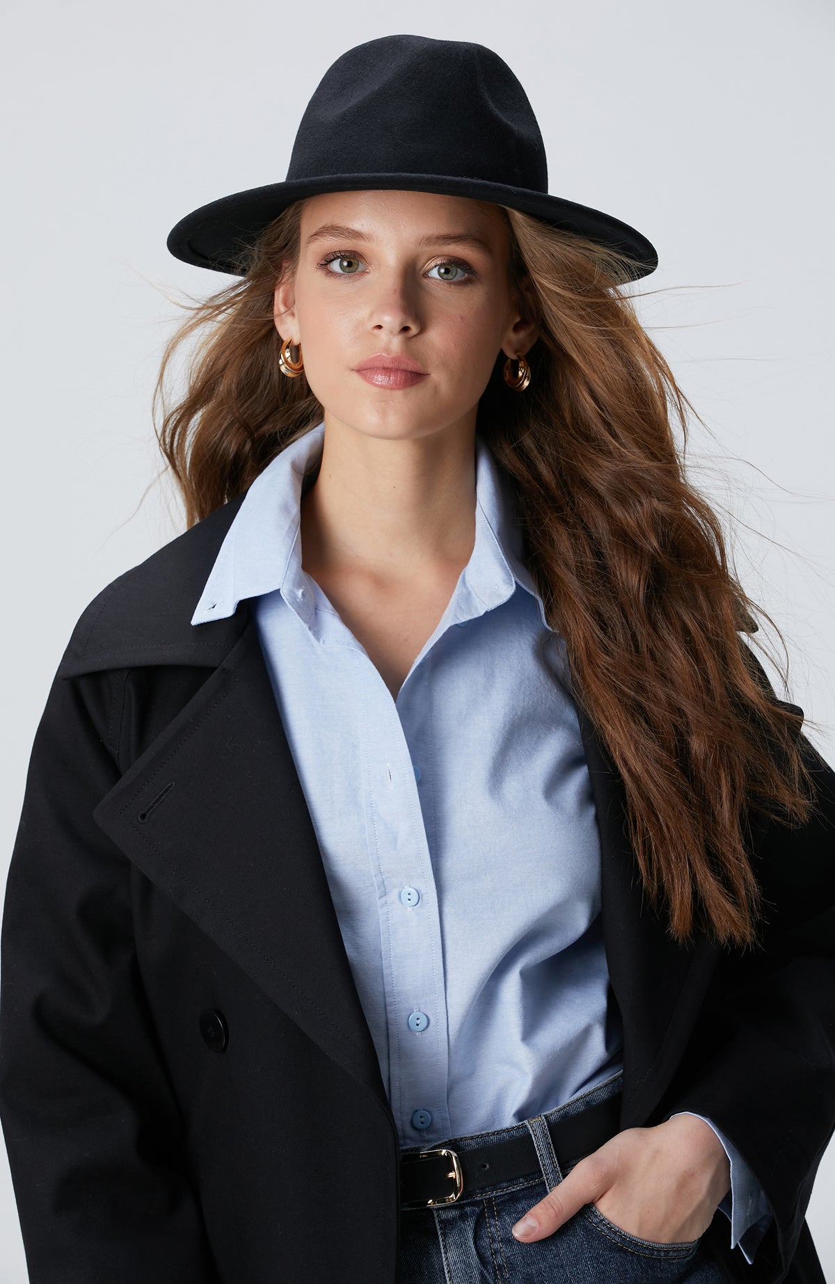 WOMEN'S Black Wool Hat