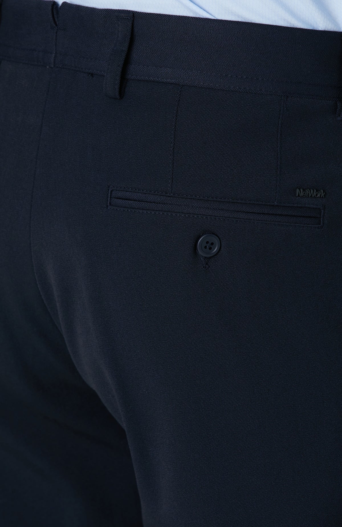 MEN'S Navy Blue Diagonal Patterned Pants