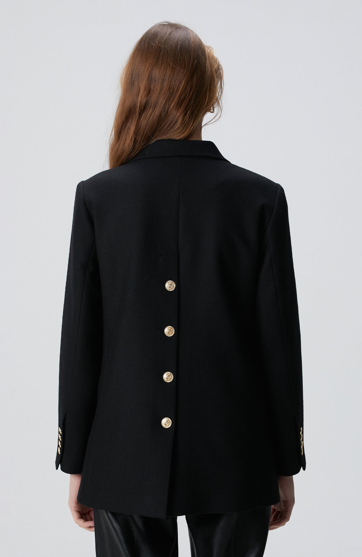 WOMEN'S Black Wool Blend Jacket