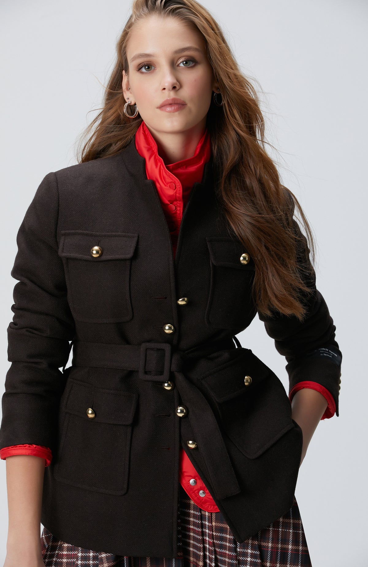 WOMEN'S Bitter Coffee Wool Blend Jacket