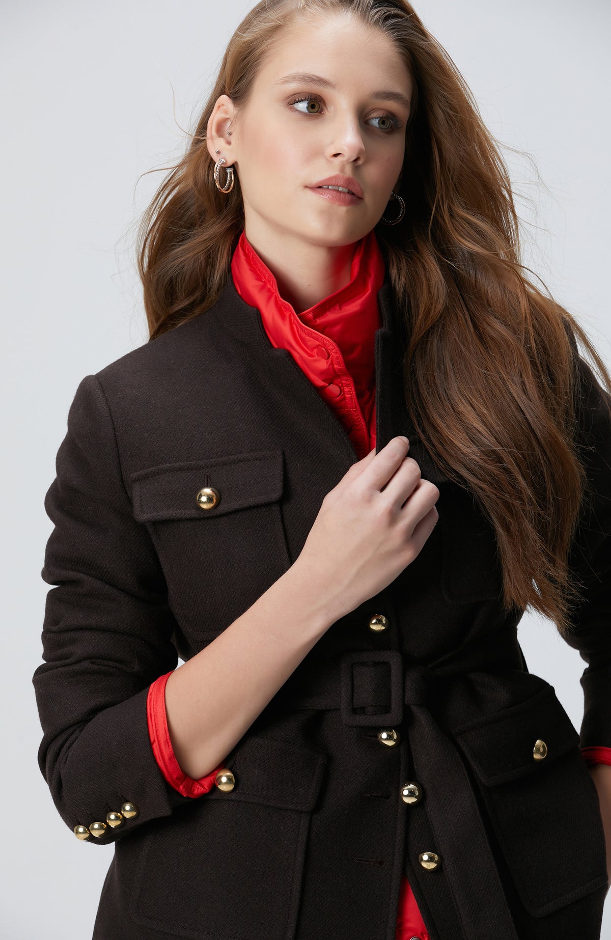 WOMEN'S Bitter Coffee Wool Blend Jacket