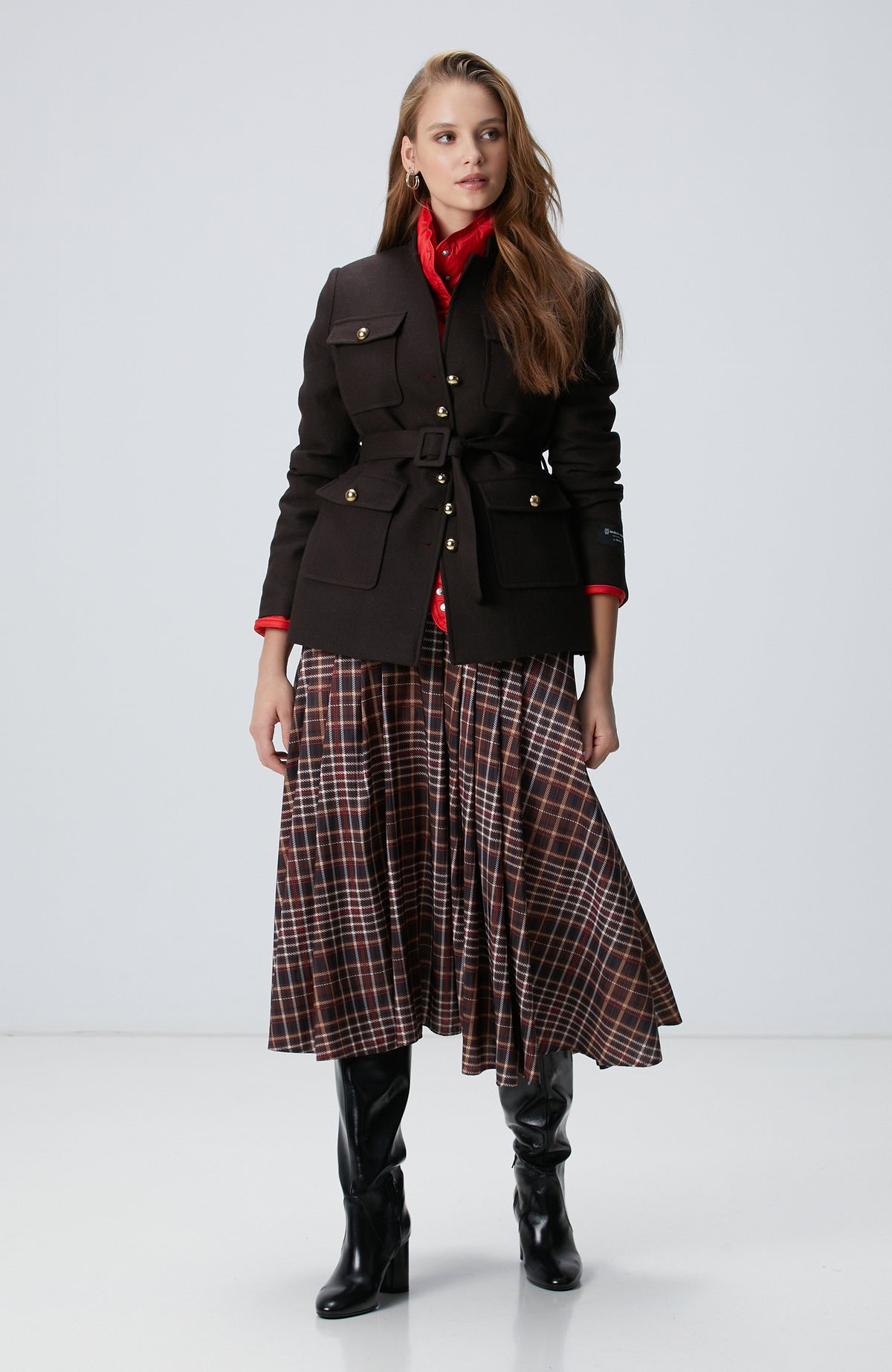 WOMEN'S Bitter Coffee Wool Blend Jacket