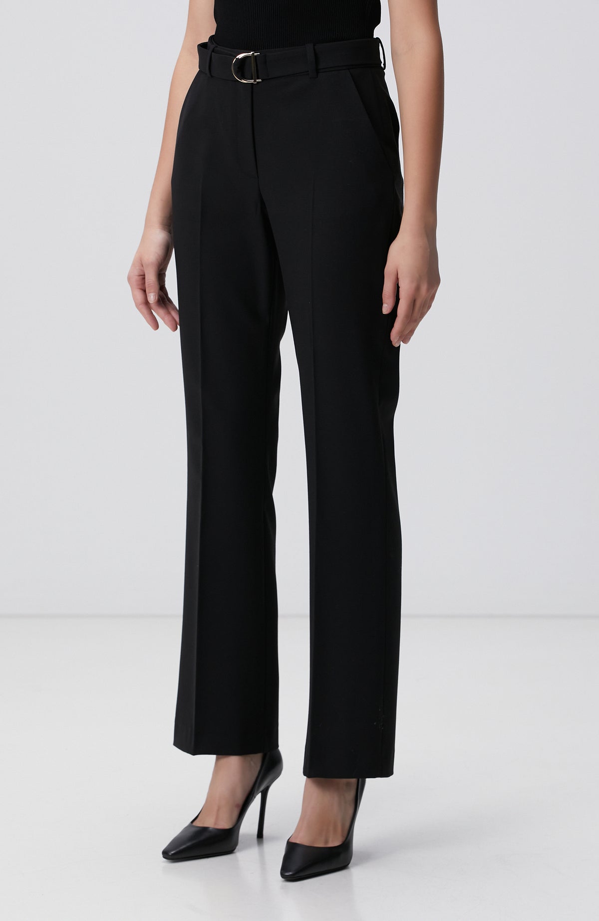 WOMEN'S Black Wool Blend Pants